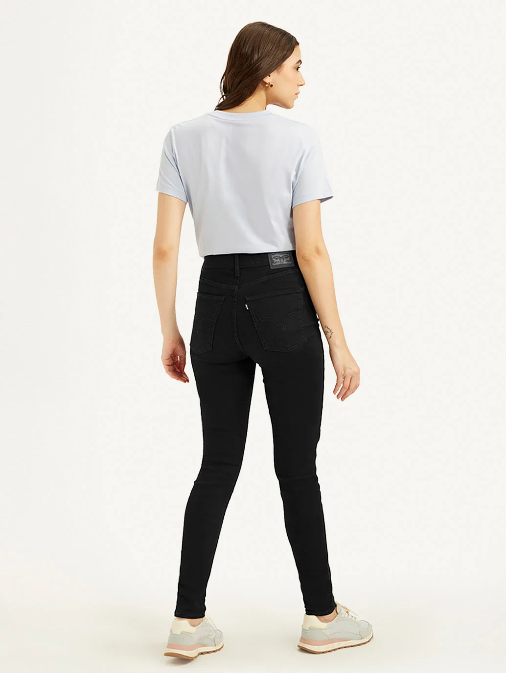 Women's Black Mile High Skinny Fit High Rise Jeans - Image 2