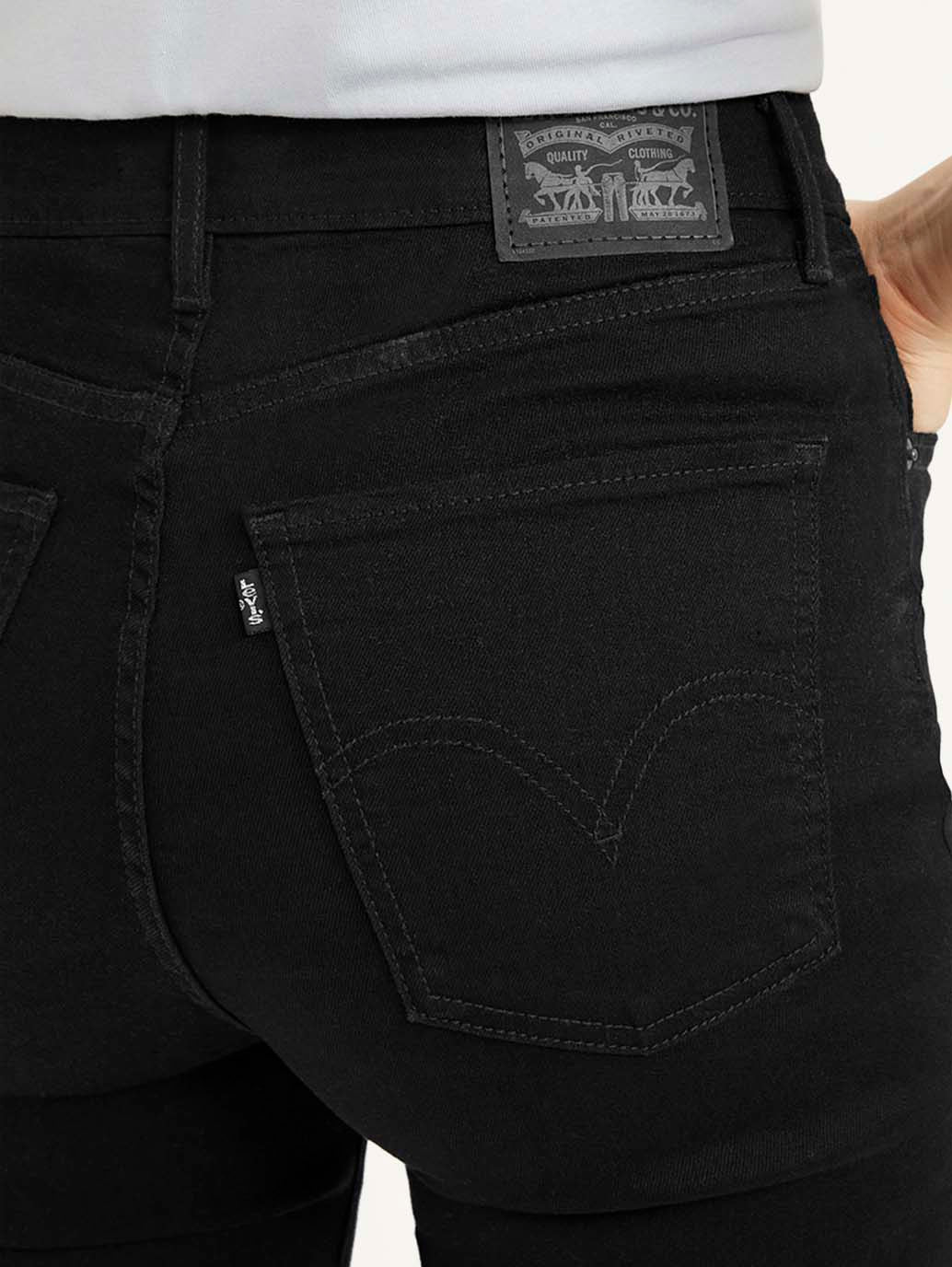 Women's Black Mile High Skinny Fit High Rise Jeans - Image 3