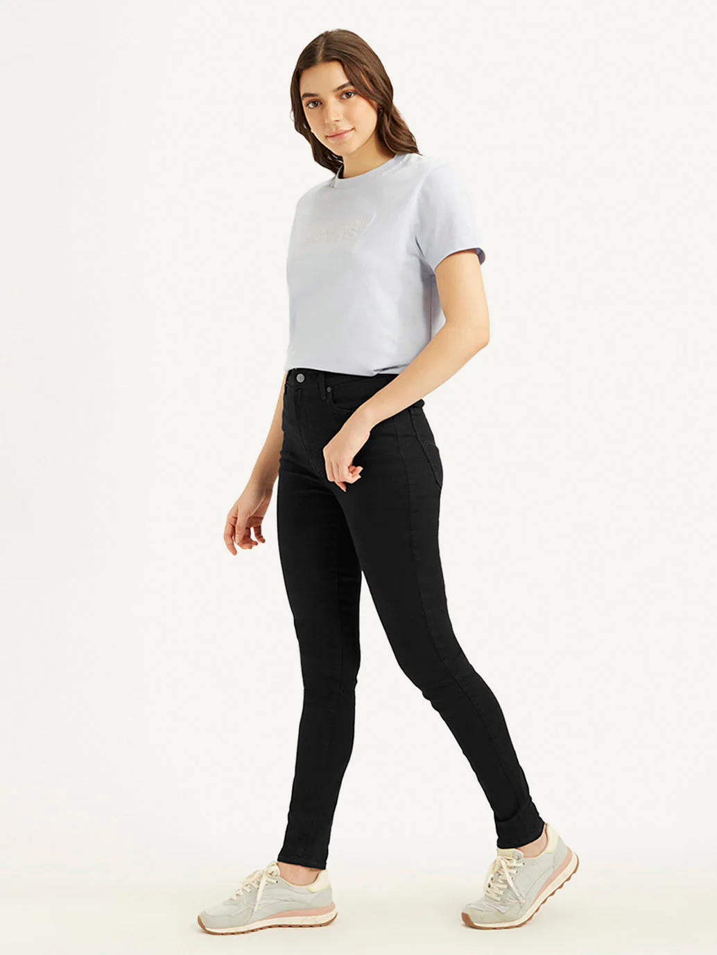 Women's Black Mile High Skinny Fit High Rise Jeans - Image 4
