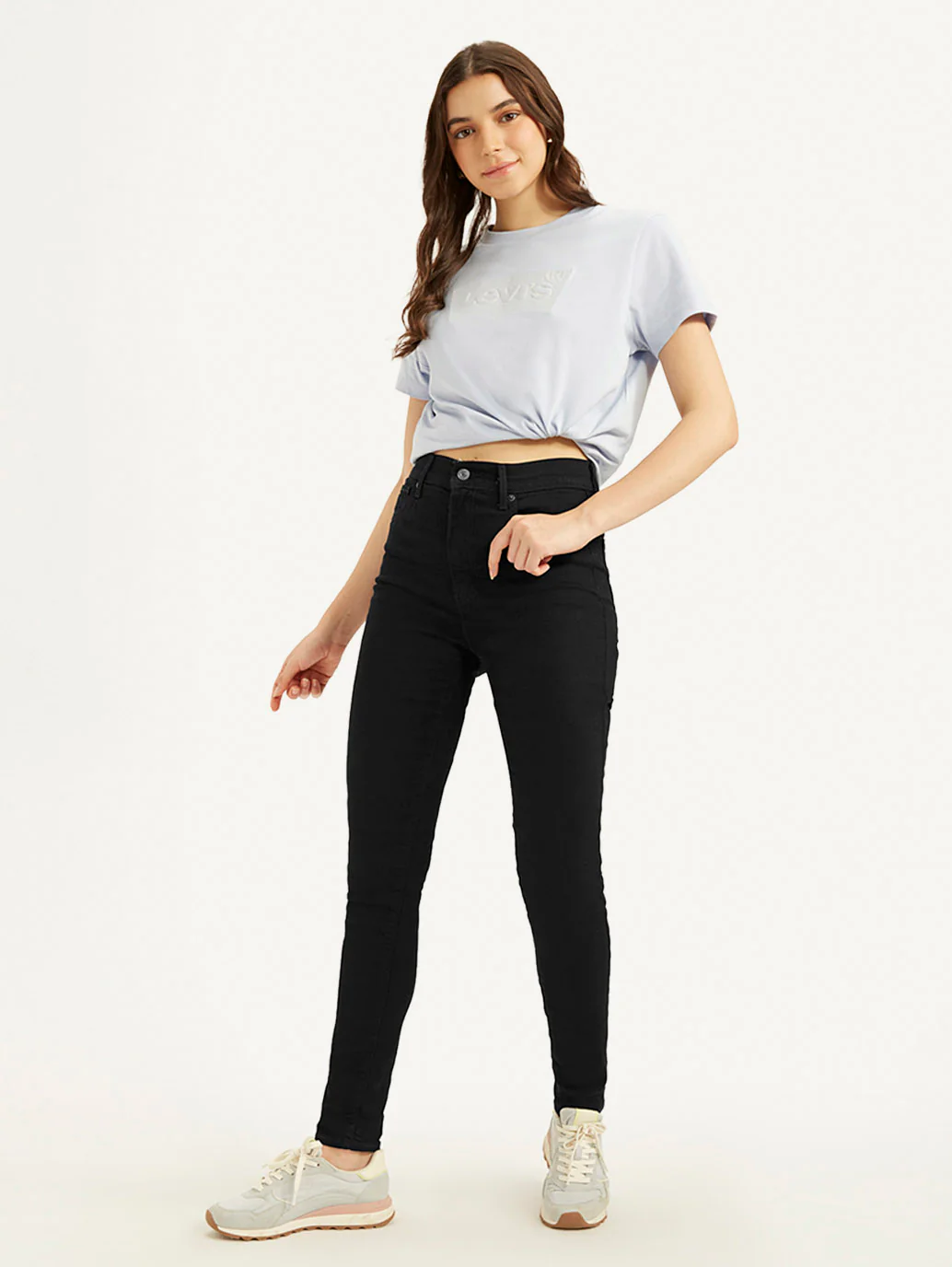 Women's Black Mile High Skinny Fit High Rise Jeans - Image 5