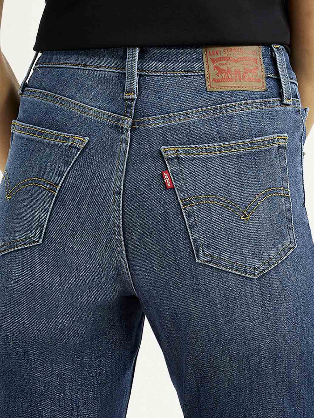 Women's Blue Skinny Fit High Rise Jeans - Image 4
