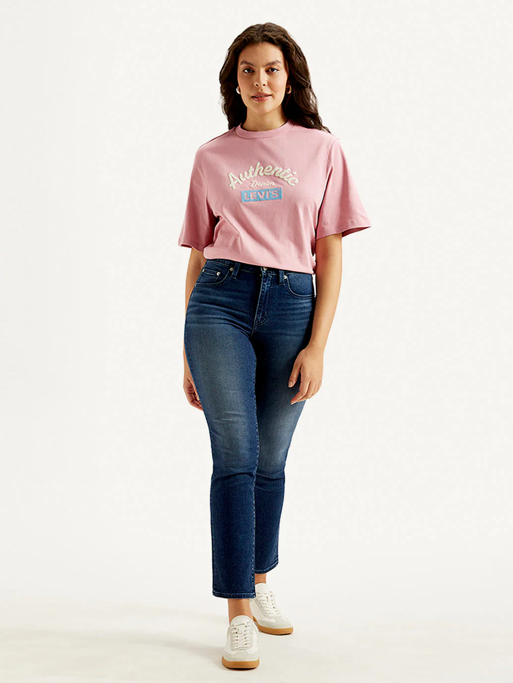 Women's 724 Blue Slim Straight Fit High Rise Jeans - Image 2