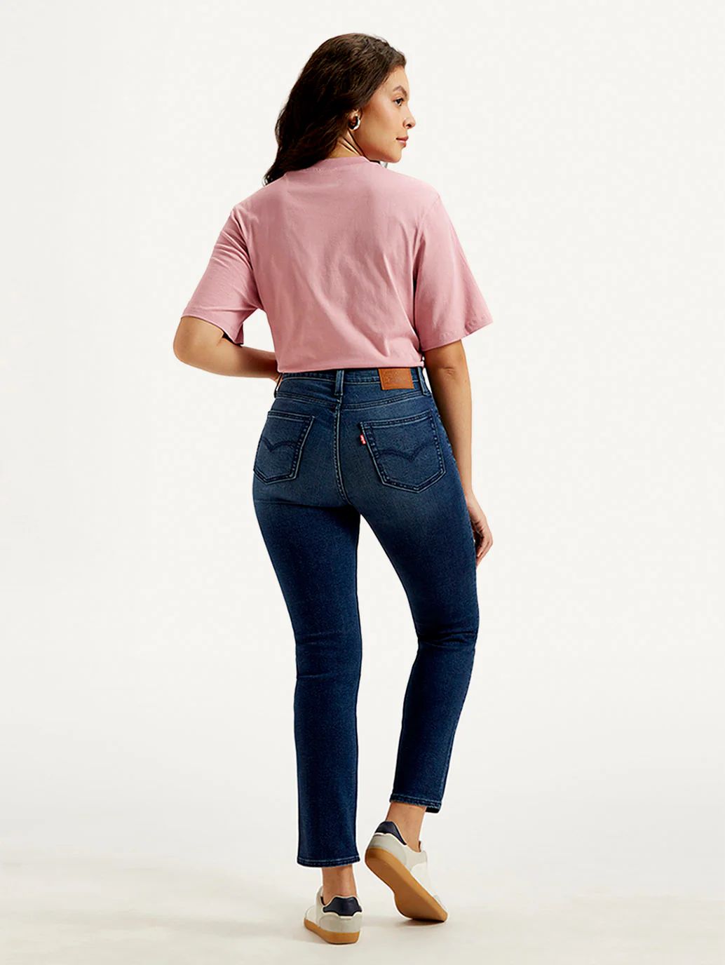 Women's 724 Blue Slim Straight Fit High Rise Jeans - Image 3
