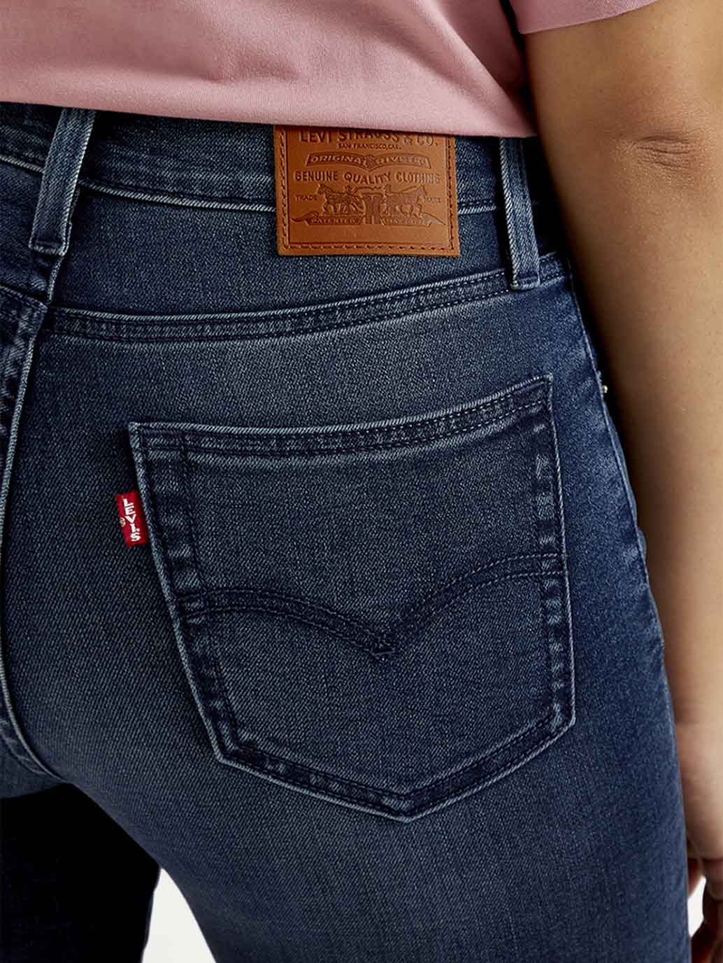 Women's 724 Blue Slim Straight Fit High Rise Jeans - Image 5