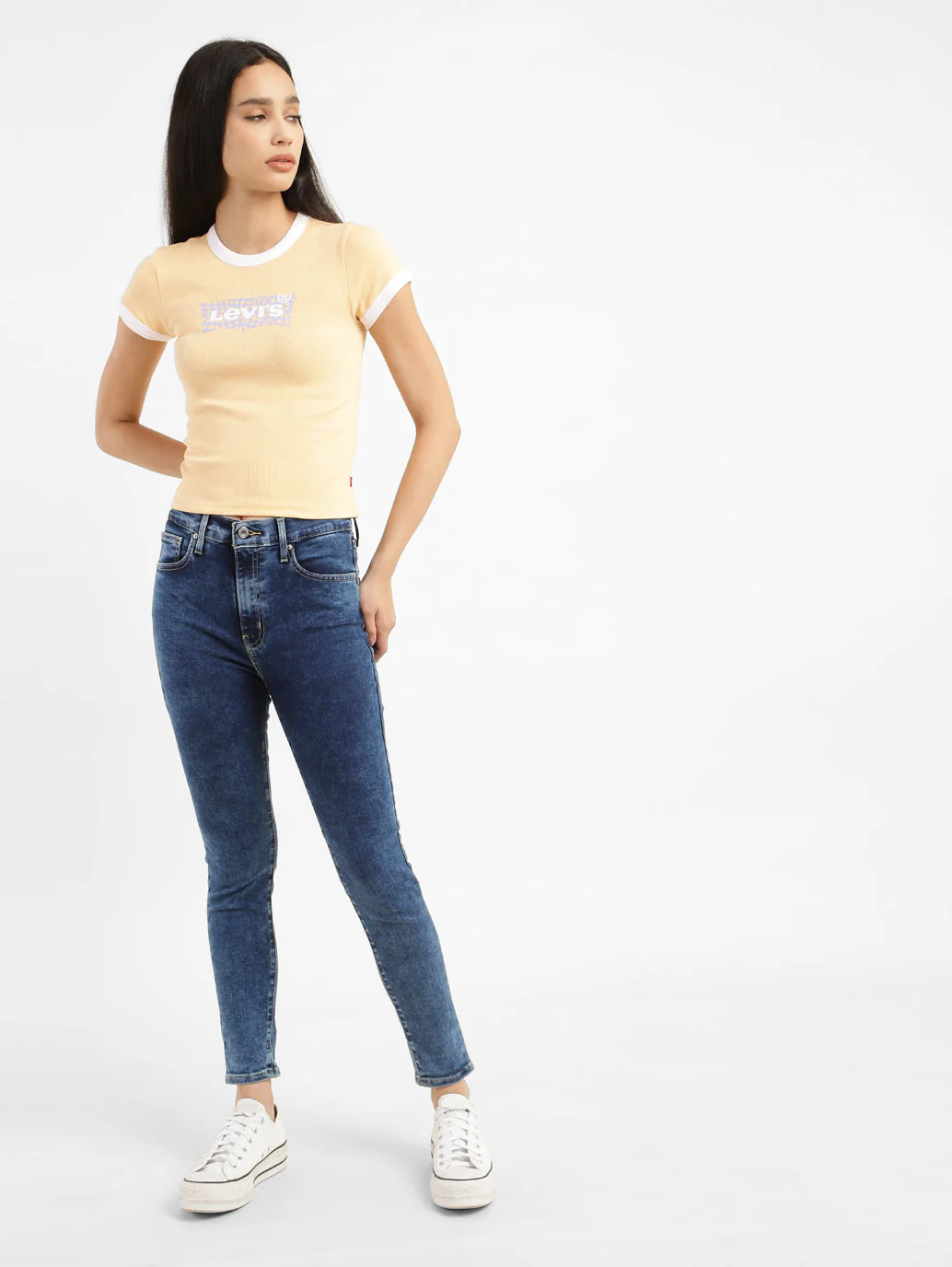 Women's Indigo Mile High Wide Leg Fit High Rise Jeans - Image 2