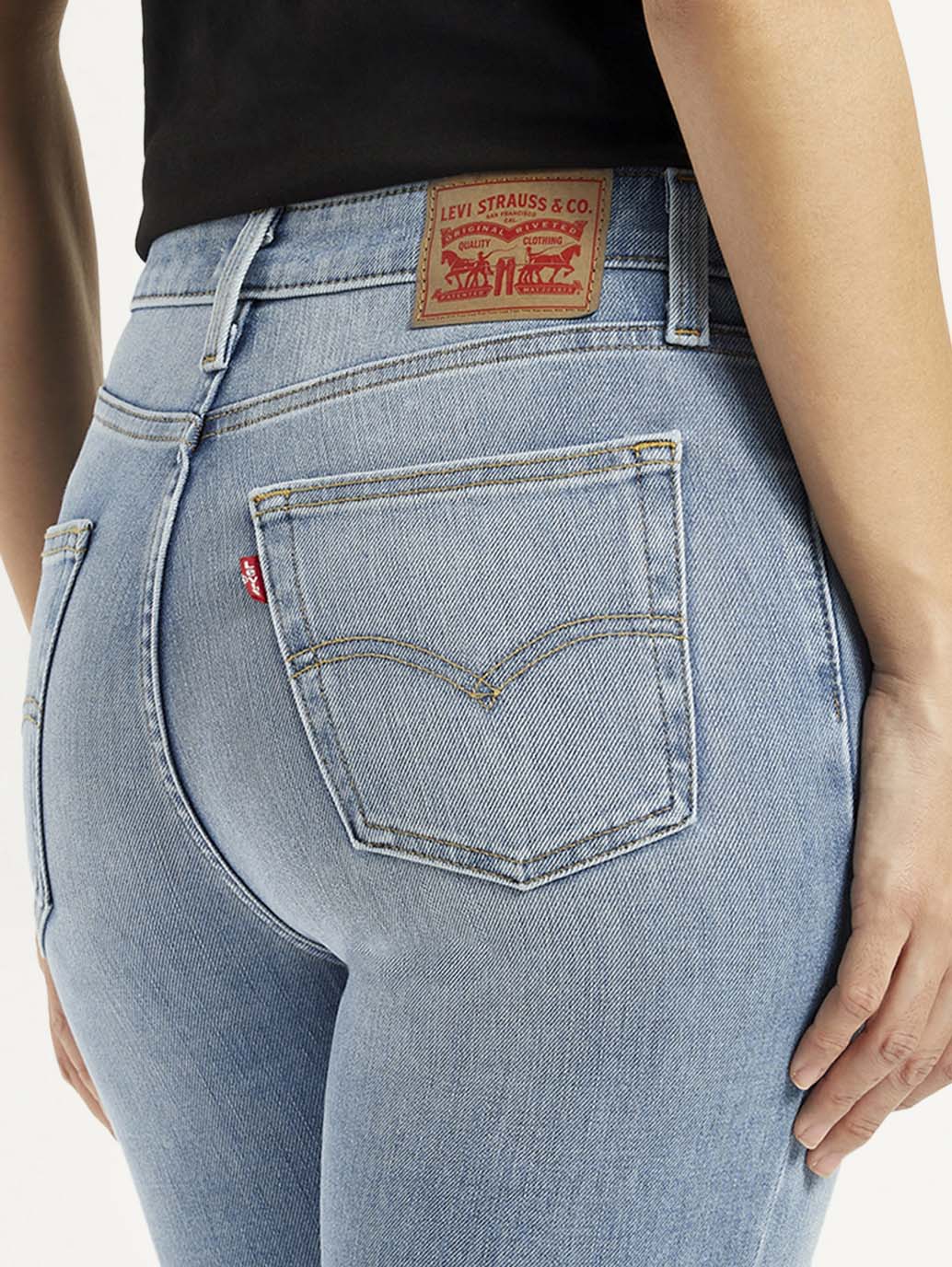 Women's High Rise Skinny Light Blue Jeans - Image 5