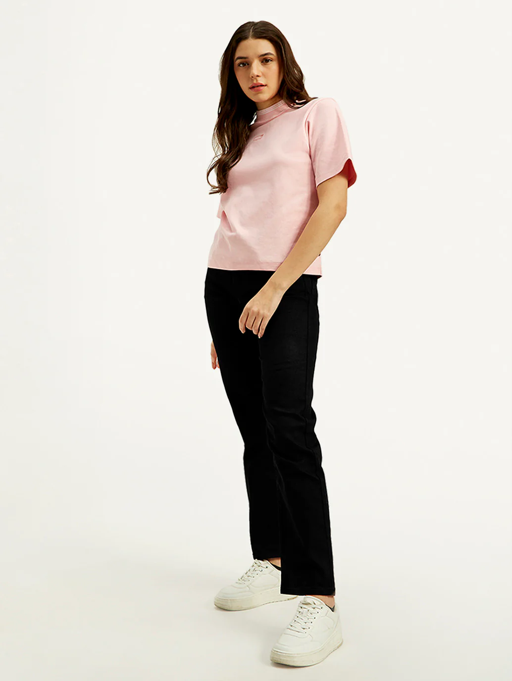 Women's Black Wedgie Straight Fit High Rise Jeans - Image 2