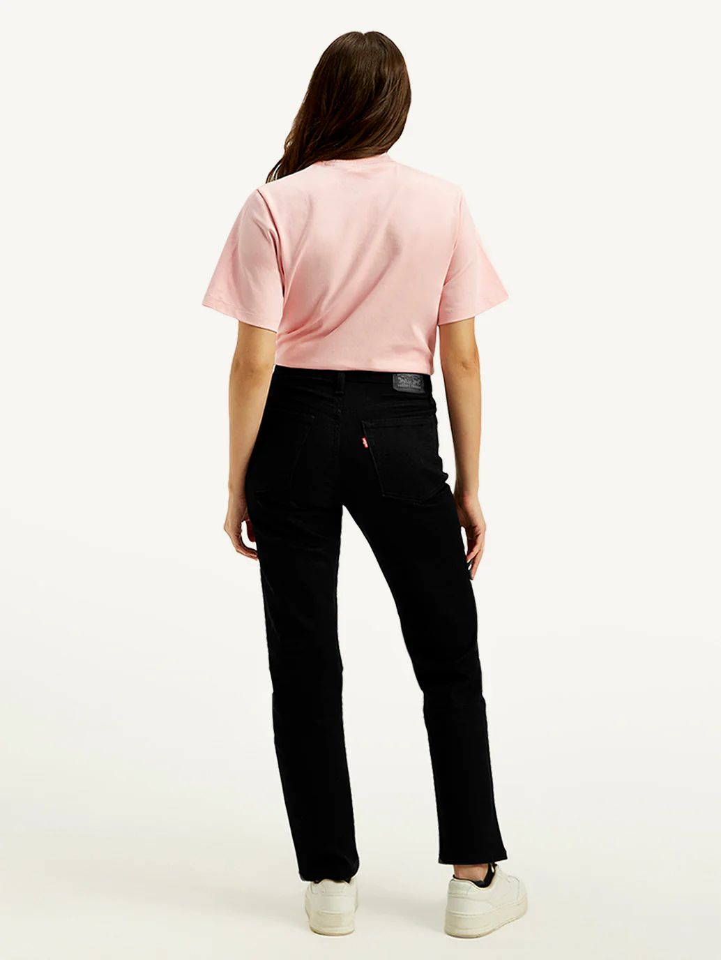 Women's Black Wedgie Straight Fit High Rise Jeans - Image 4