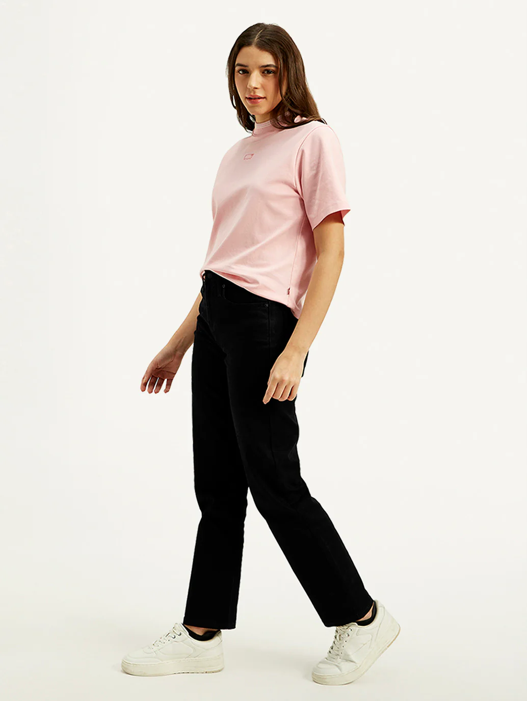 Women's Black Wedgie Straight Fit High Rise Jeans - Image 6