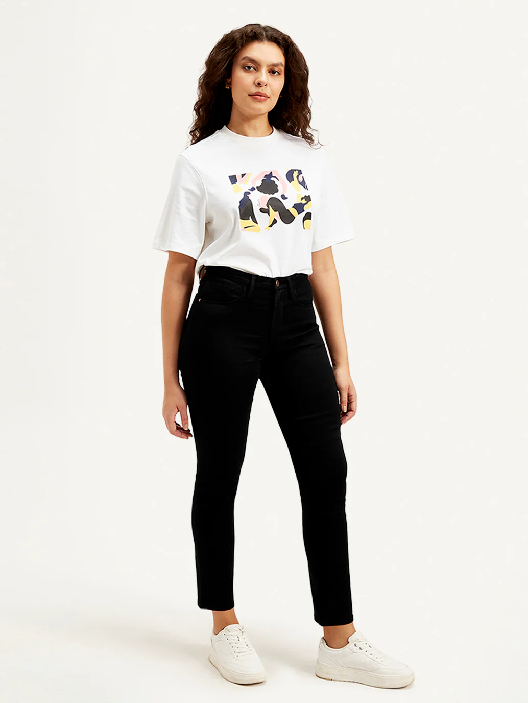 Women's Redloop 724 Black Slim Straight Fit High Rise Jeans - Image 5