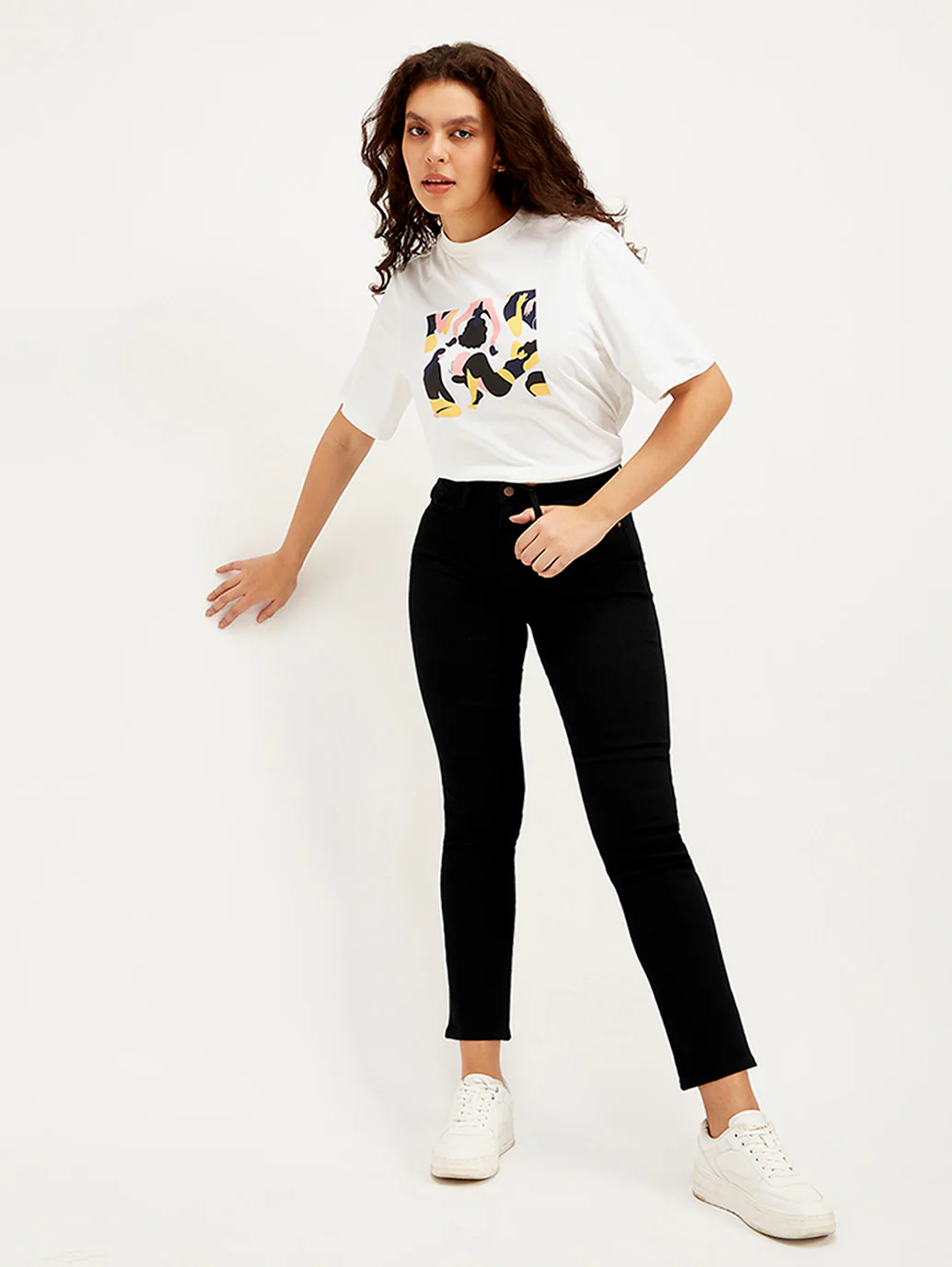 Women's Redloop 724 Black Slim Straight Fit High Rise Jeans - Image 6