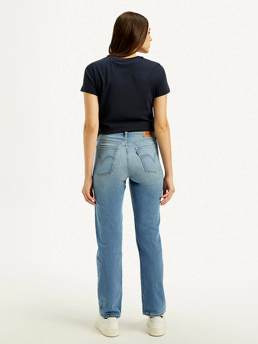 Women's Blue Wedgie Straight Fit High Rise Jeans - Image 4