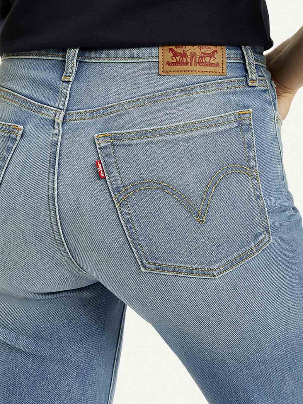 Women's Blue Wedgie Straight Fit High Rise Jeans - Image 5
