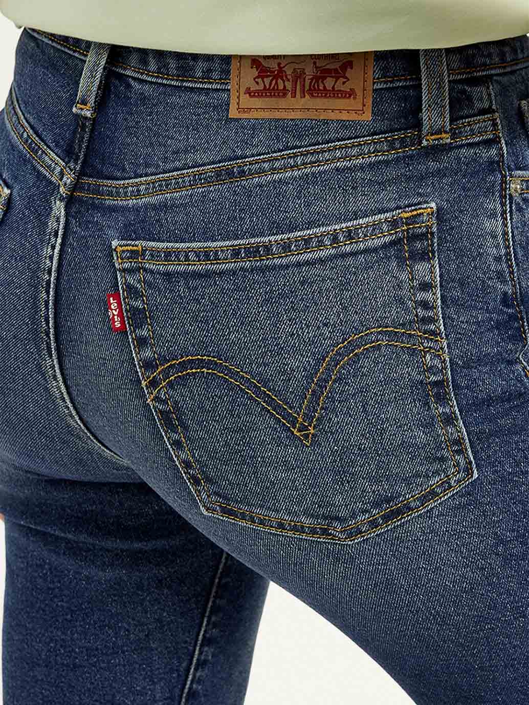 Women's Blue Wedgie Straight Fit High Rise Jeans - Image 4