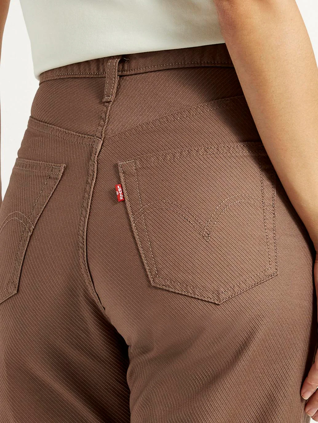 Women's Brown Ribcage Straight Fit High Rise Jeans - Image 5