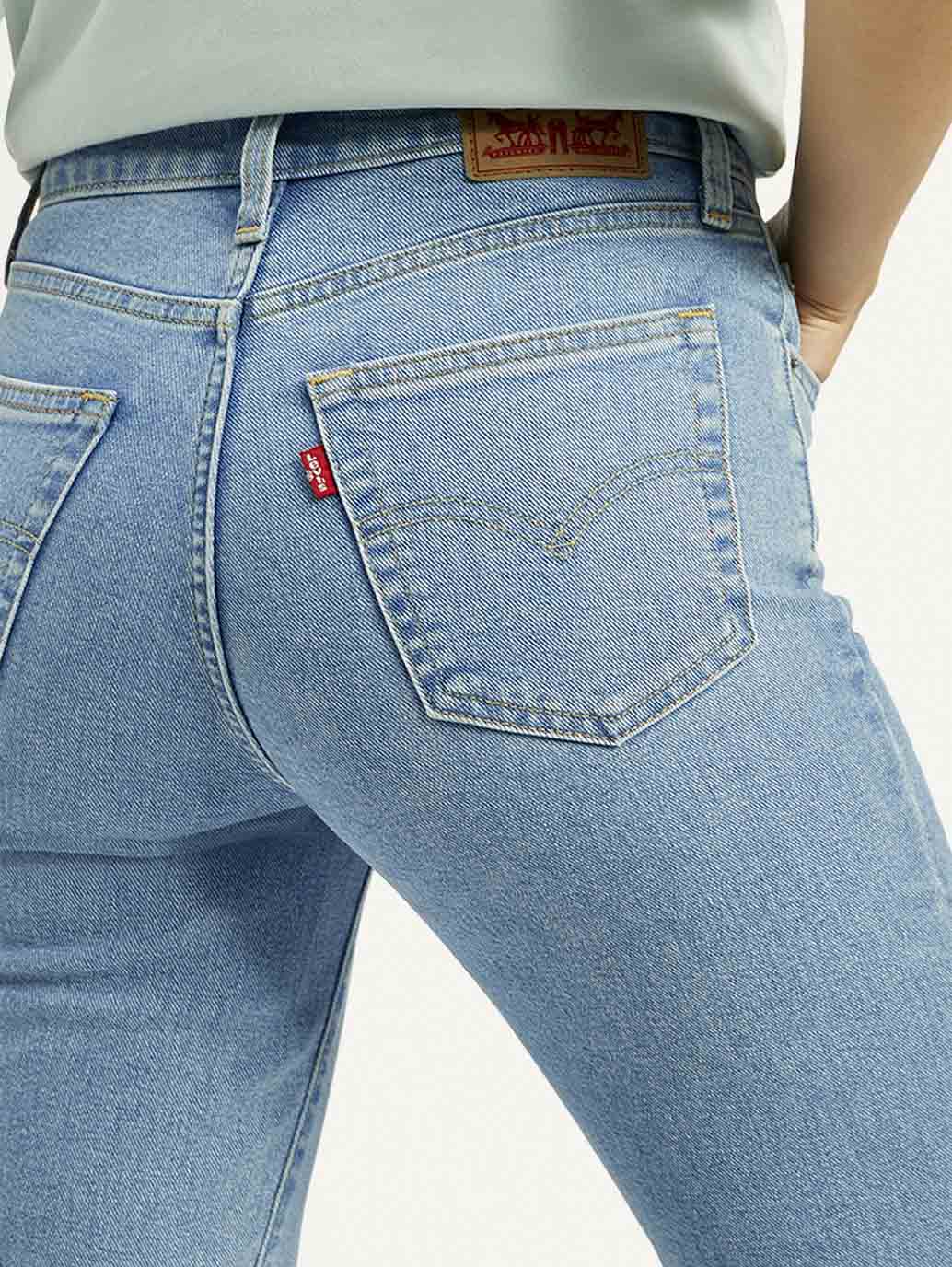 Women's 724 Blue Slim Straight Fit High Rise Jeans - Image 5