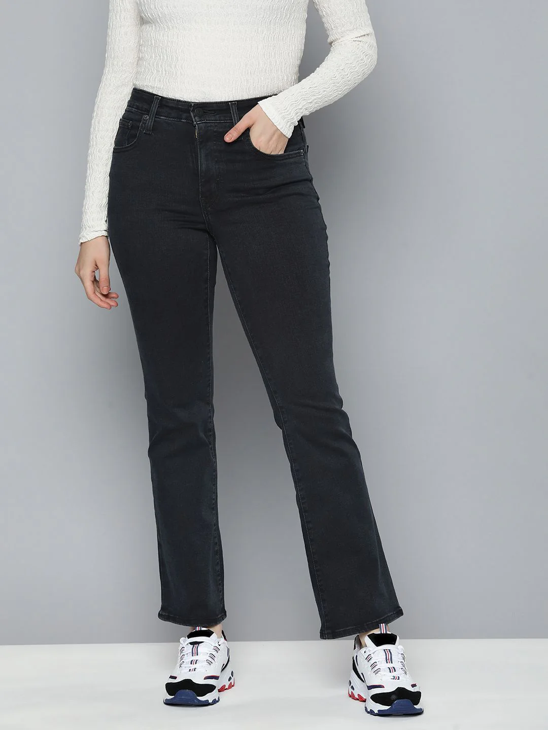 Women's 725 Grey Bootcut Fit High Rise Jeans