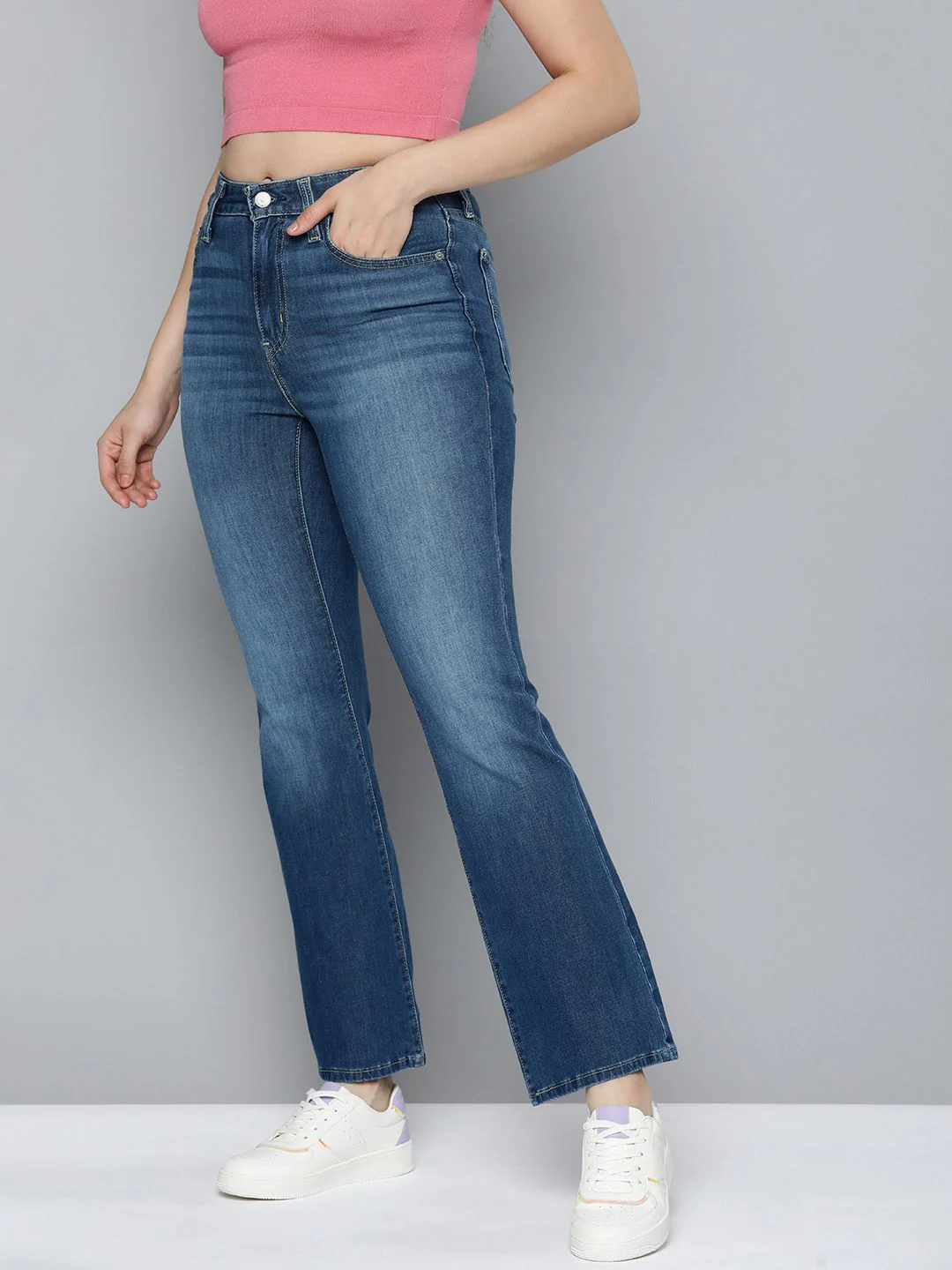 Women's 725 Blue Bootcut Fit High Rise Jeans - Image 2
