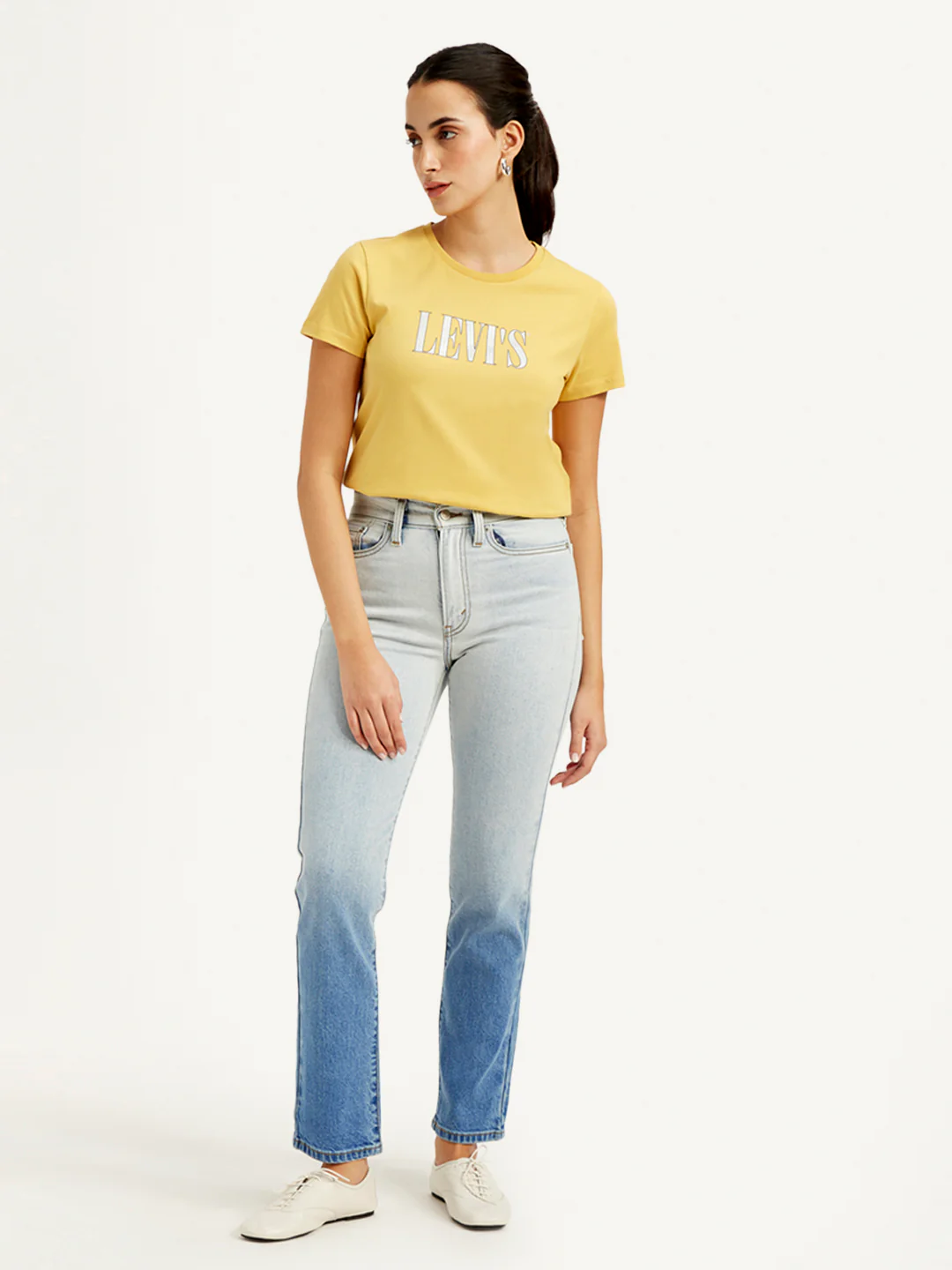 Women's Blue Wedgie Straight Fit High Rise Jeans - Image 2