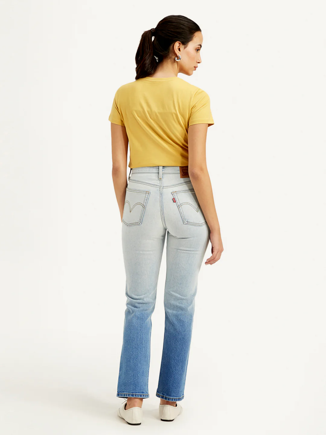 Women's Blue Wedgie Straight Fit High Rise Jeans - Image 3