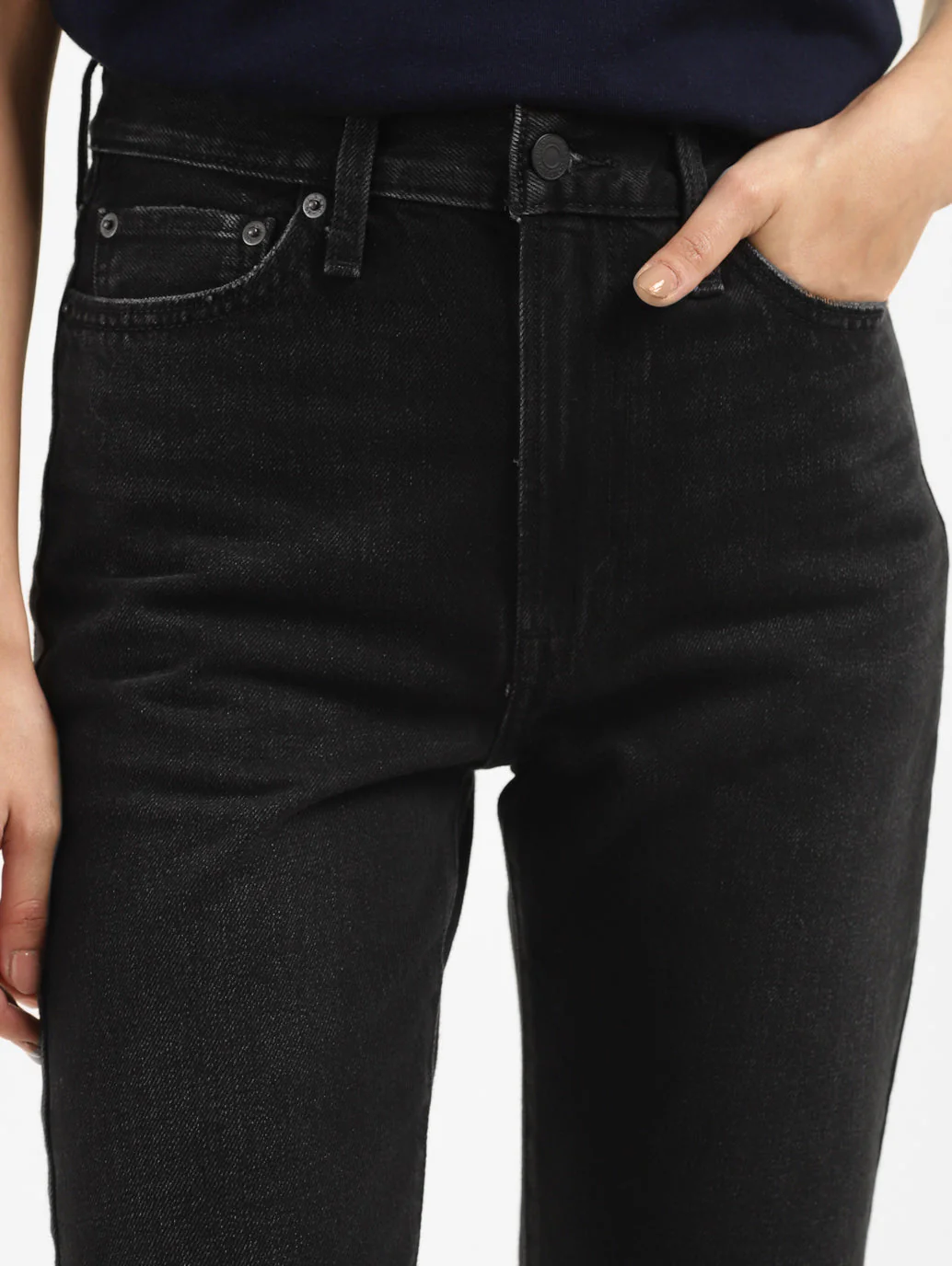 Women's Black Wedgie Straight Fit High Rise Jeans - Image 6