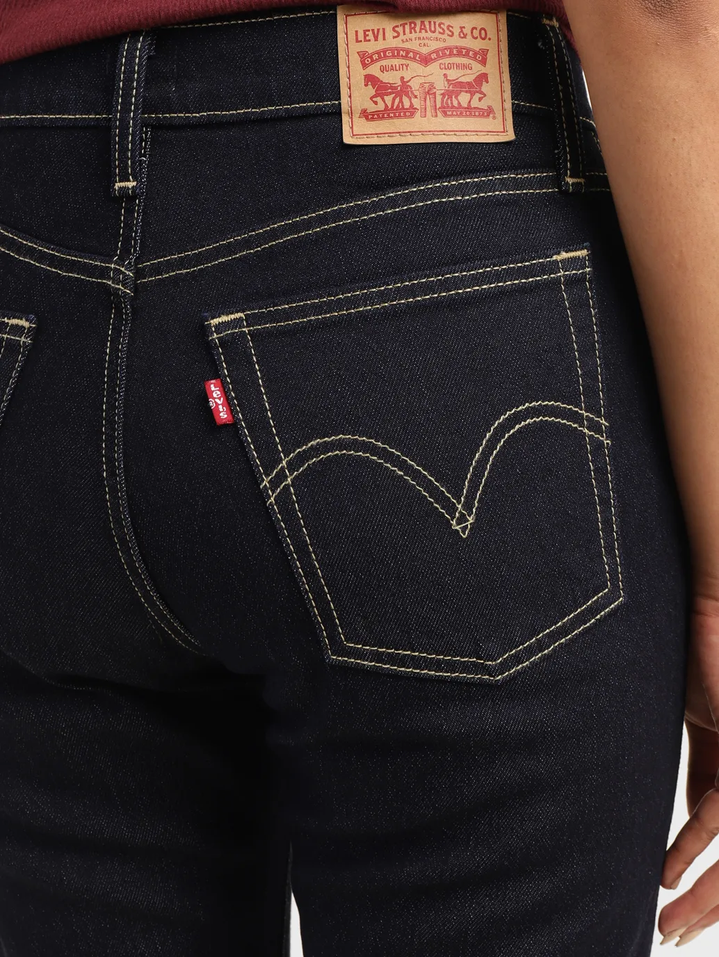 Women's Blue Wedgie Straight Fit High Rise Jeans - Image 6