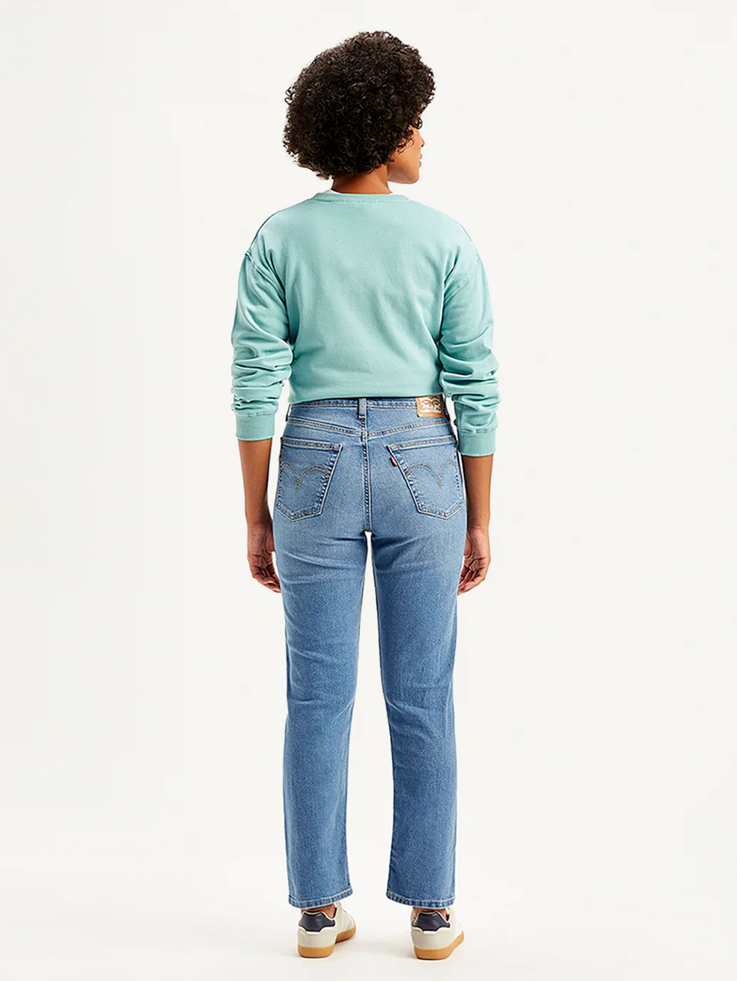 Women's Blue Wedgie Straight Fit High Rise Jeans - Image 3