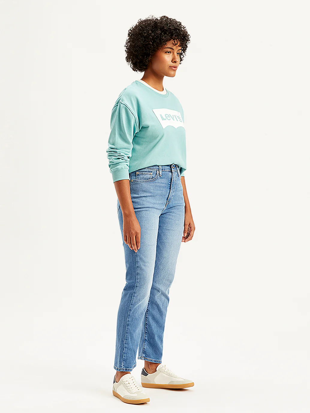Women's Blue Wedgie Straight Fit High Rise Jeans - Image 5