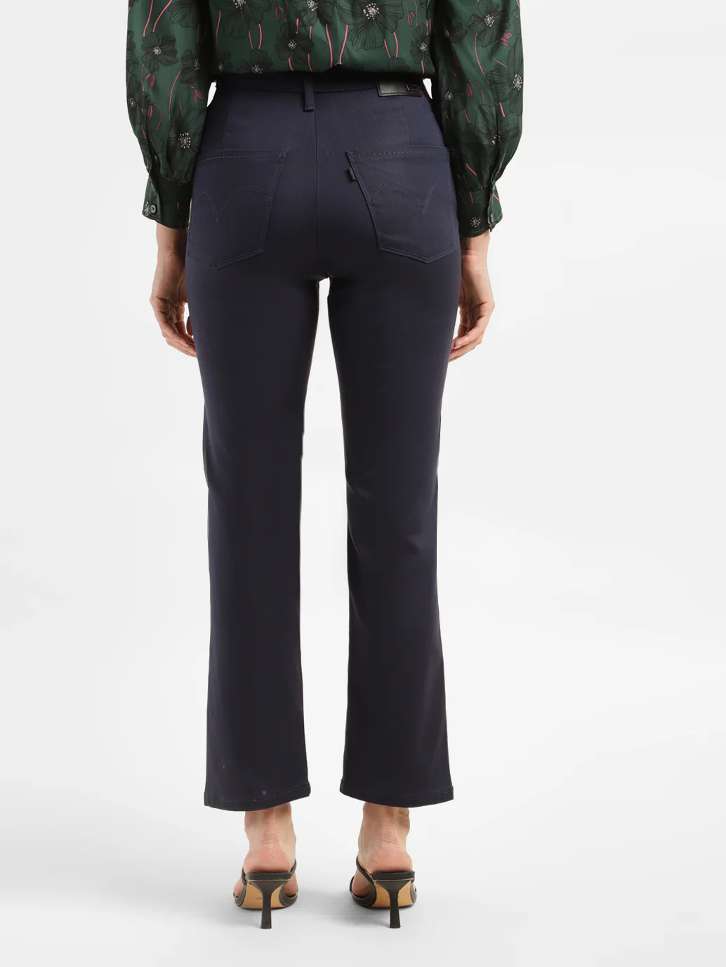 Women's Redloop Navy Blue Wedgie Straight Fit High Rise Jeans - Image 2