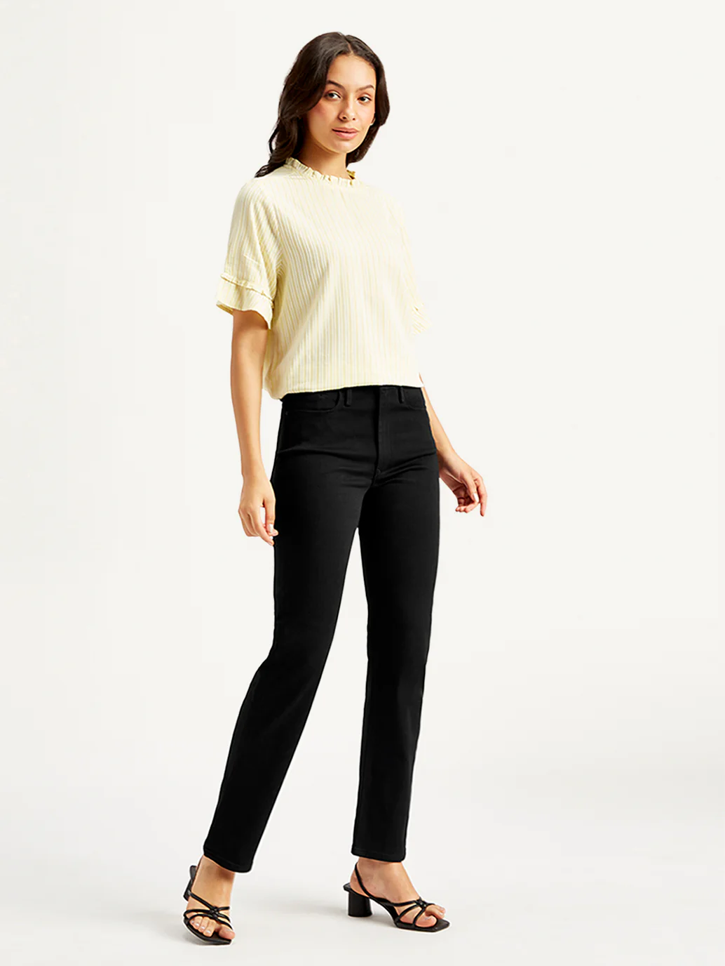 Women's Redloop Black Wedgie Straight Fit High Rise Jeans - Image 5