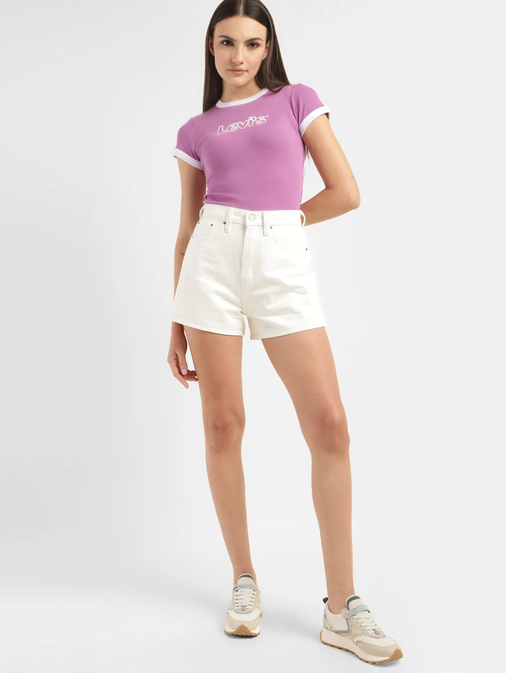 Women's High Rise Slim Fit Shorts - Image 2