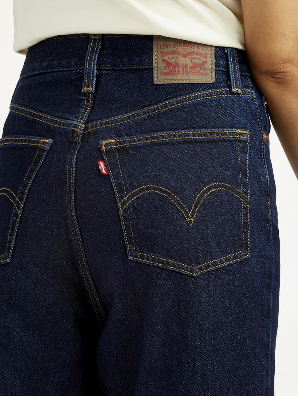 Women's Navy Loose Fit High Rise Jeans - Image 5