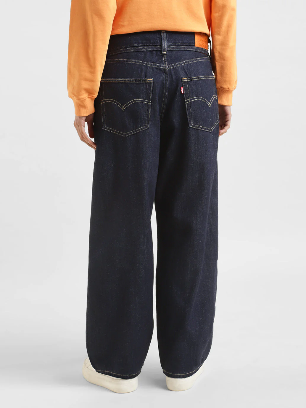 Women's Blue XL Balloon Loose Fit High Rise Jeans - Image 3