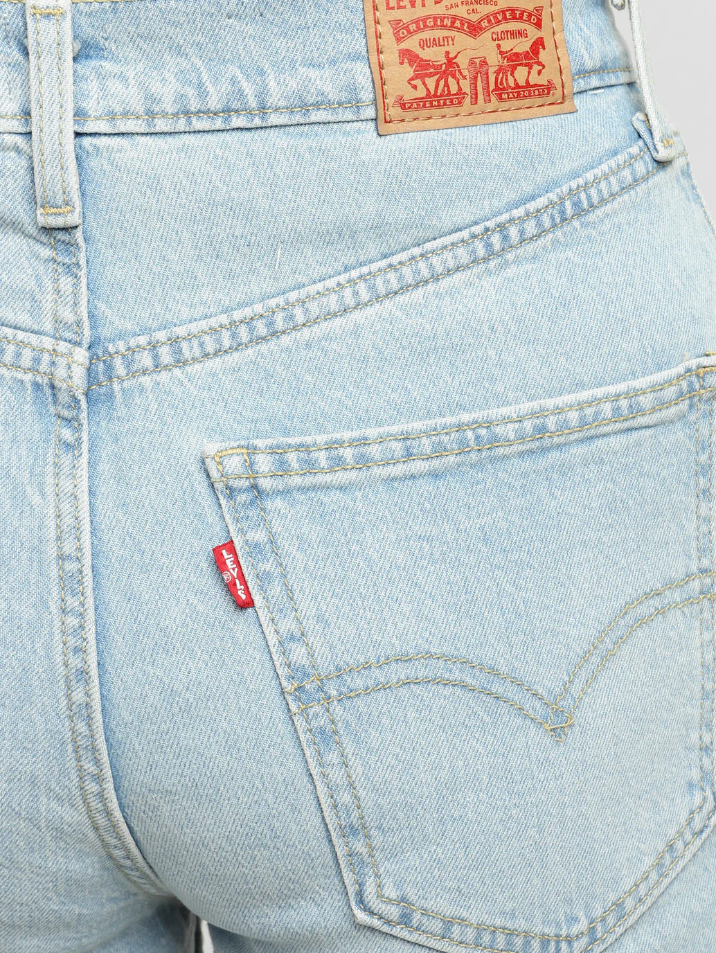 Women's 70s Blue Flared Fit High Rise Jeans - Image 6