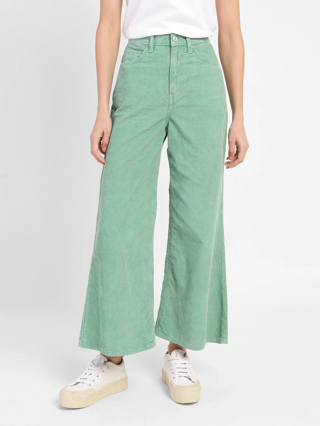Women's Green Loose Fit High Rise Jeans - Image 2