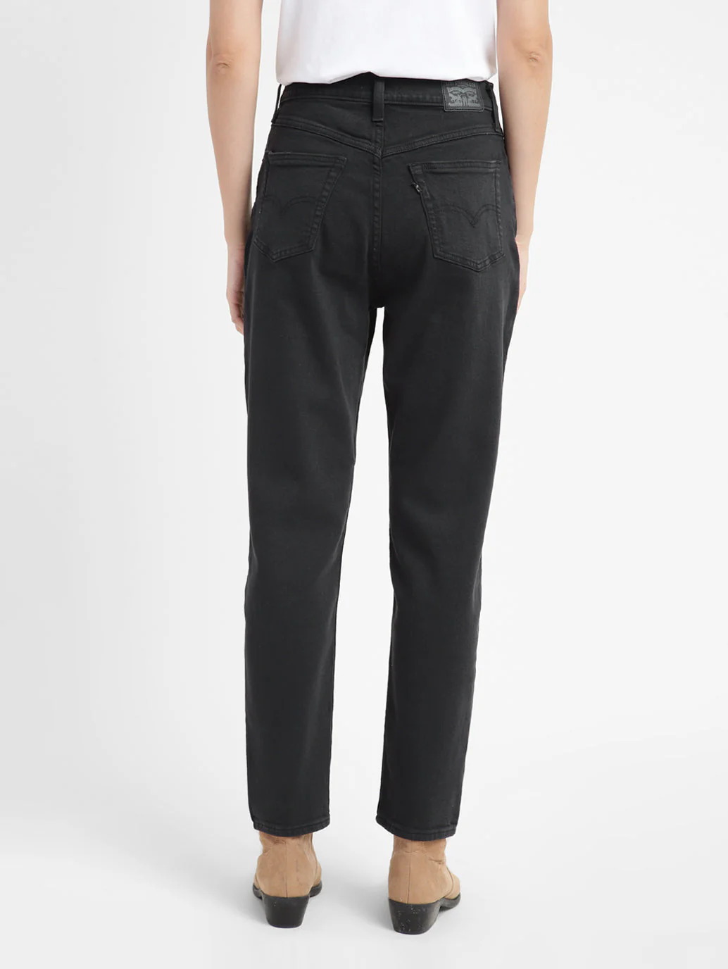 Women's 80s Mom Black Loose Fit High Rise Jeans - Image 3