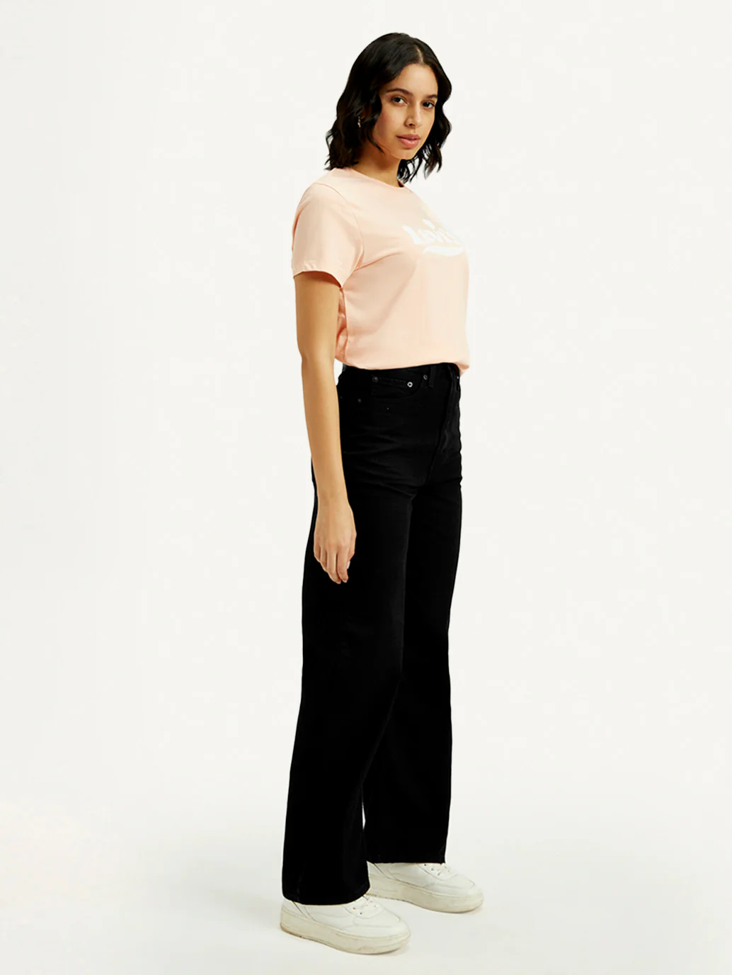 Women's Black Loose Fit High Rise Jeans - Image 7