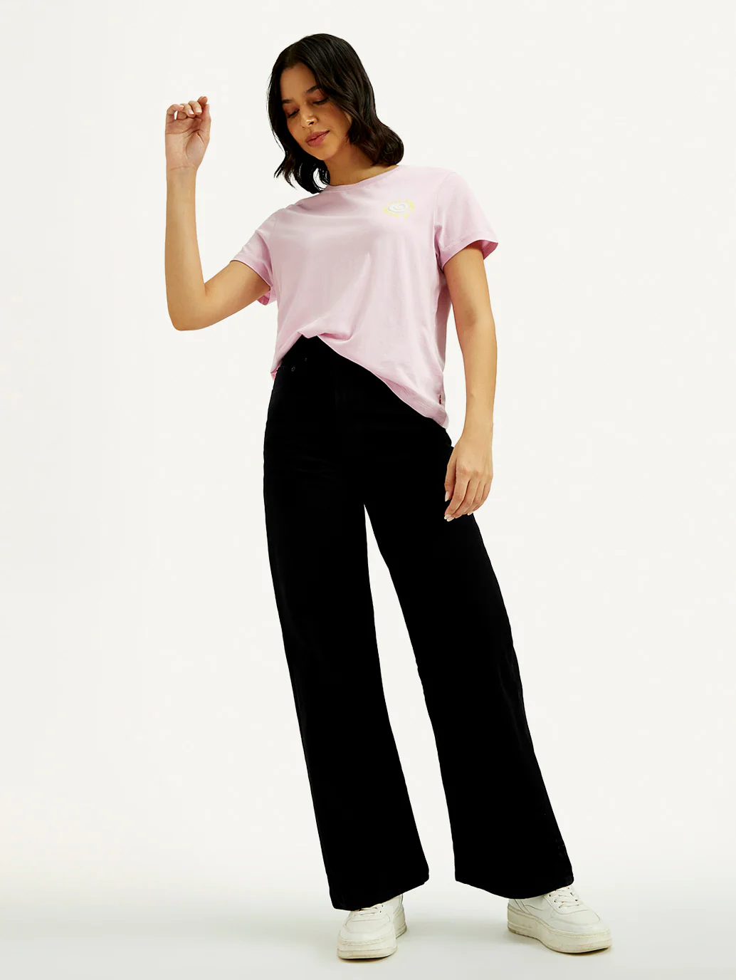 Women's Black Ribcage Wide Leg Fit High Rise Jeans - Image 7