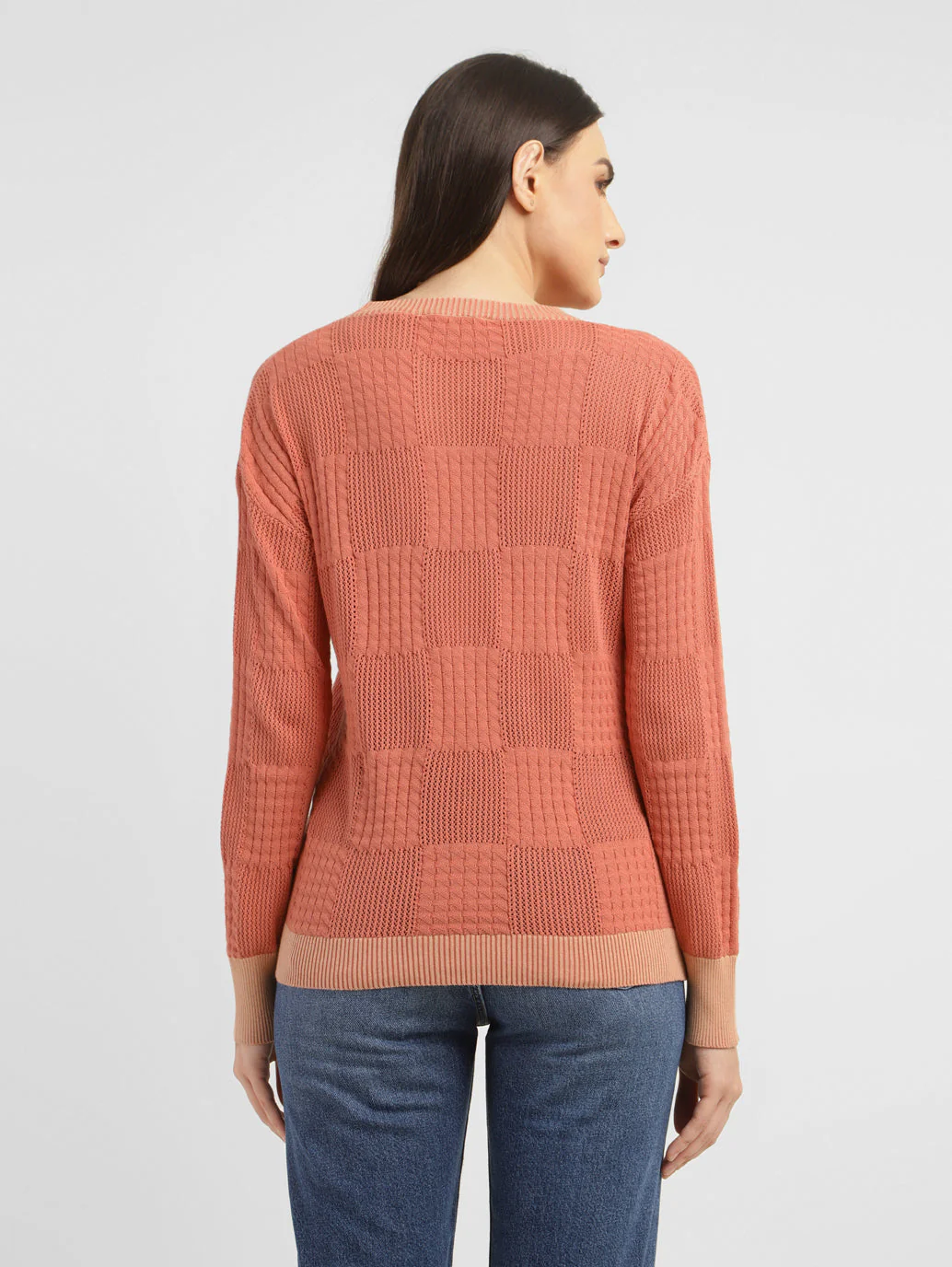 Women's Self Design Round Neck Sweater - Image 3