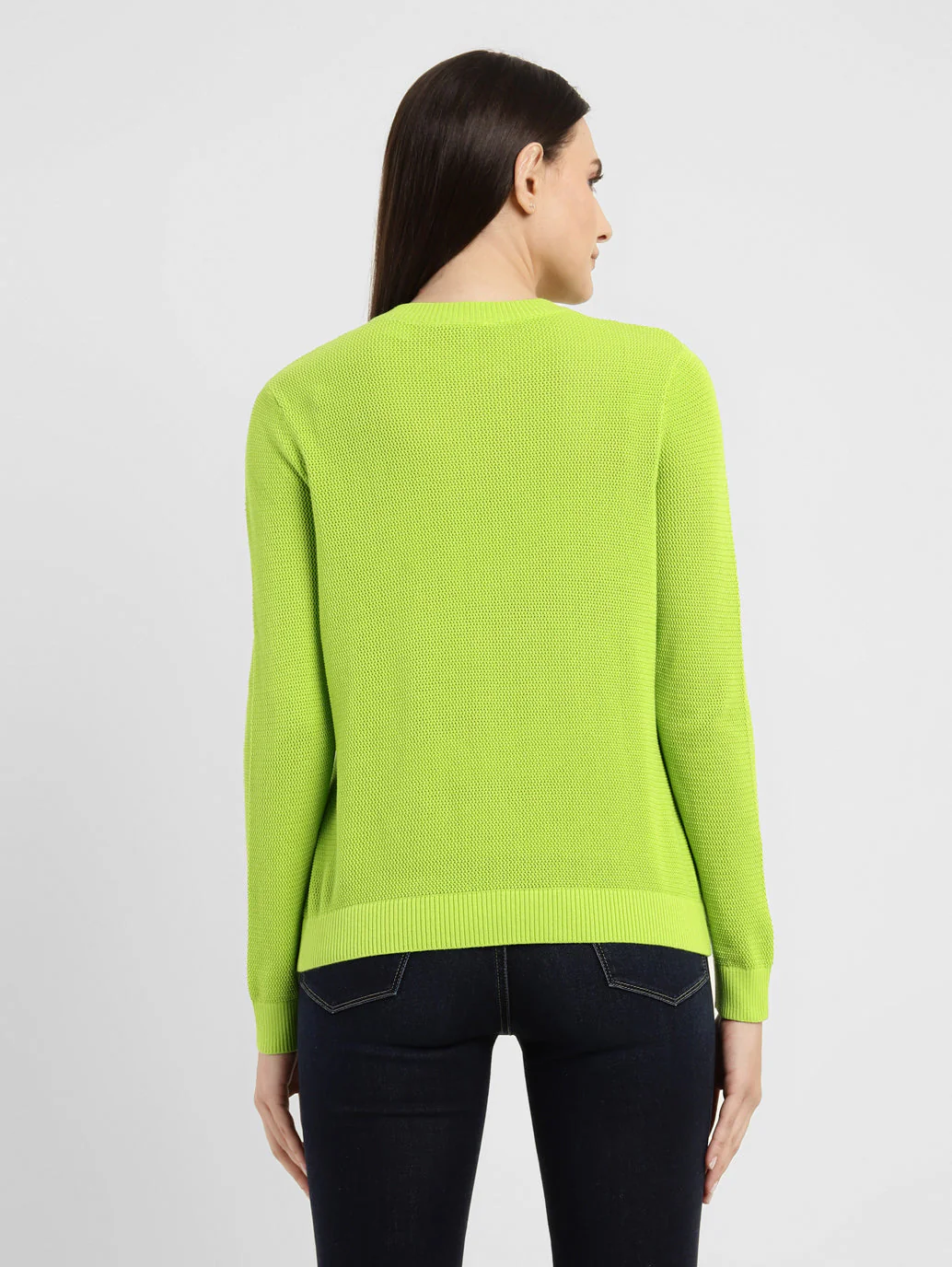 Women's Solid Round Neck Sweater - Image 3
