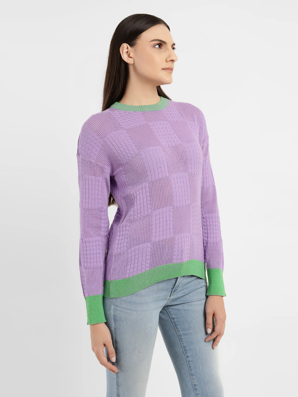 Women's Self Design Round Neck Sweater - Image 4