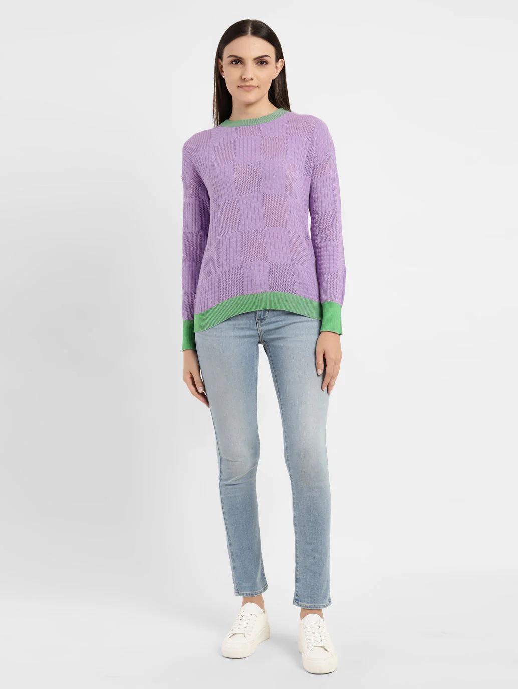 Women's Self Design Round Neck Sweater - Image 6
