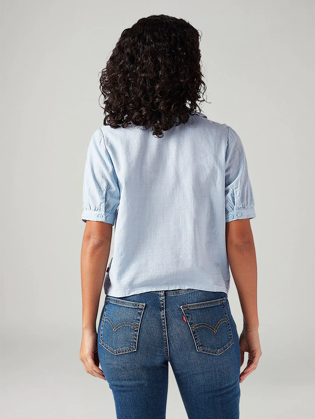 Women's Lace Regular Fit Peter Pan Collar Shirt - Image 3