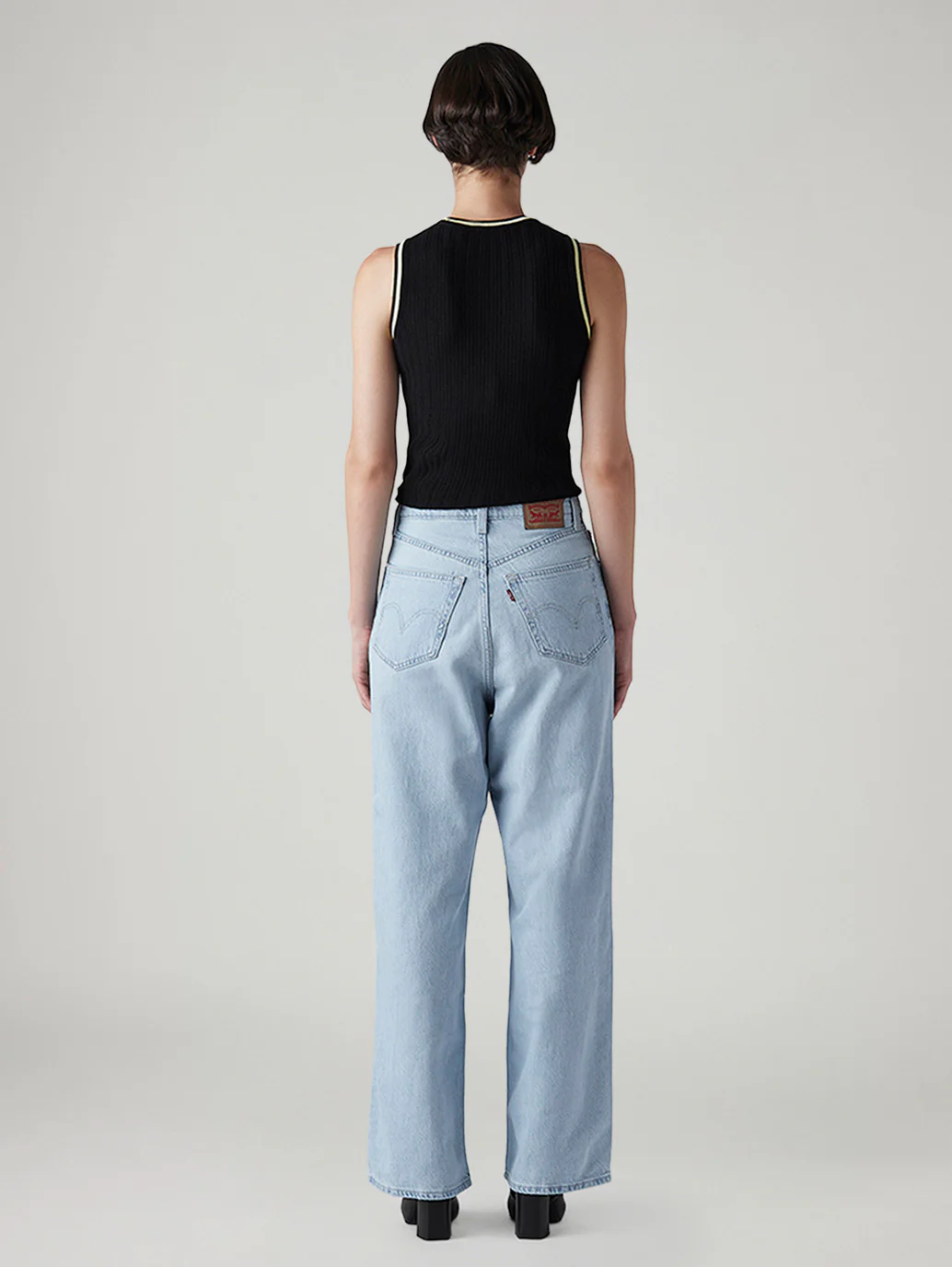 Women's Light Blue Loose Fit High Rise Jeans - Image 4