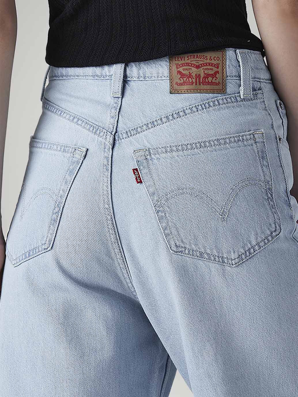 Women's Light Blue Loose Fit High Rise Jeans - Image 5