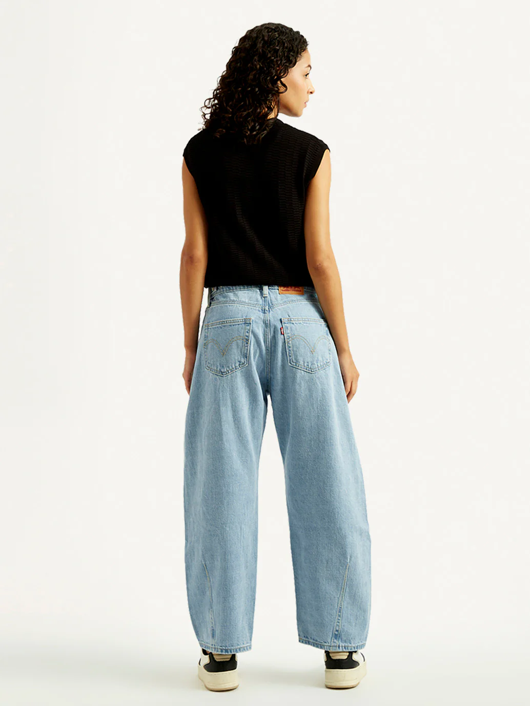 Women's Cinch Light Blue Barrel Loose Fit Mid Rise Jeans - Image 3