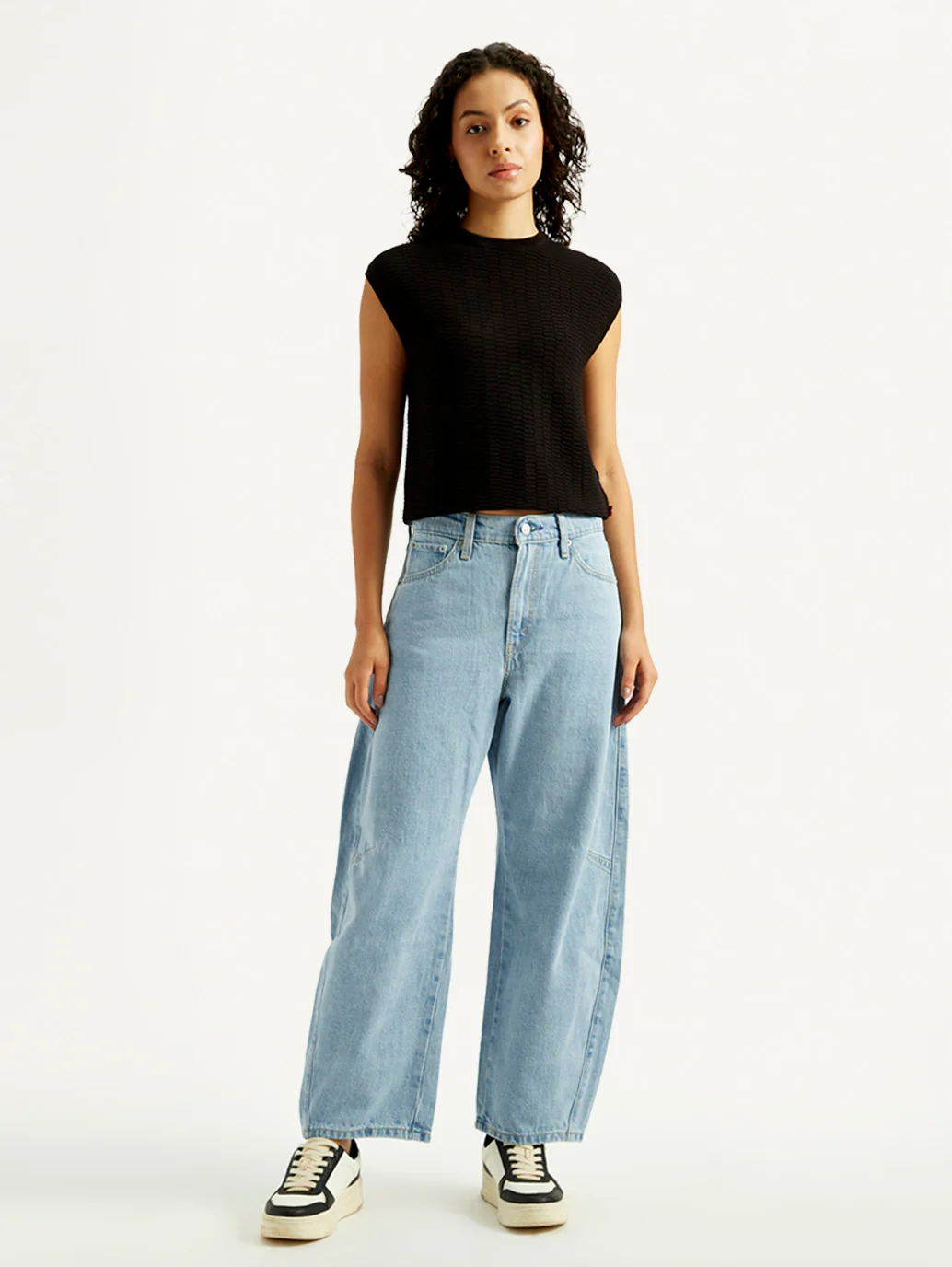 Women's Cinch Light Blue Barrel Loose Fit Mid Rise Jeans - Image 7