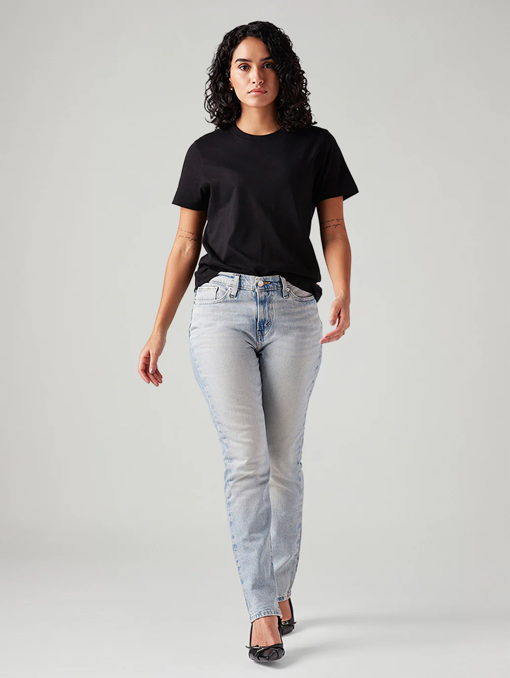 Women's Light Blue Wedgie Slim Fit Mid Rise Jeans