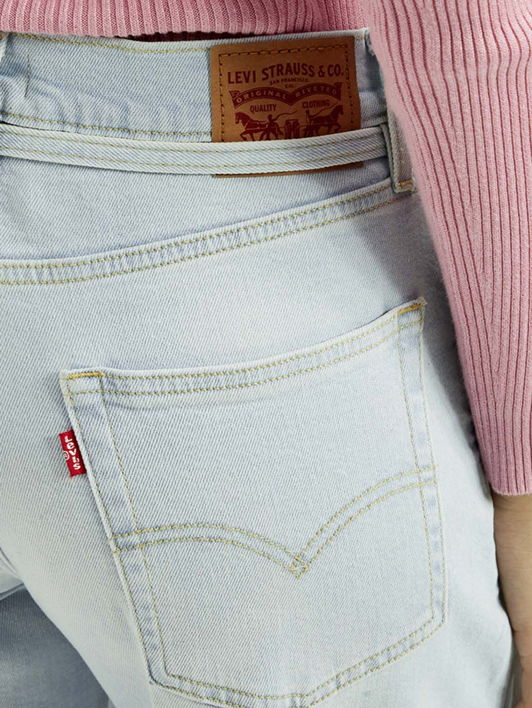 Women's Light Indigo XL Straight Fit Mid Rise Jeans - Image 7