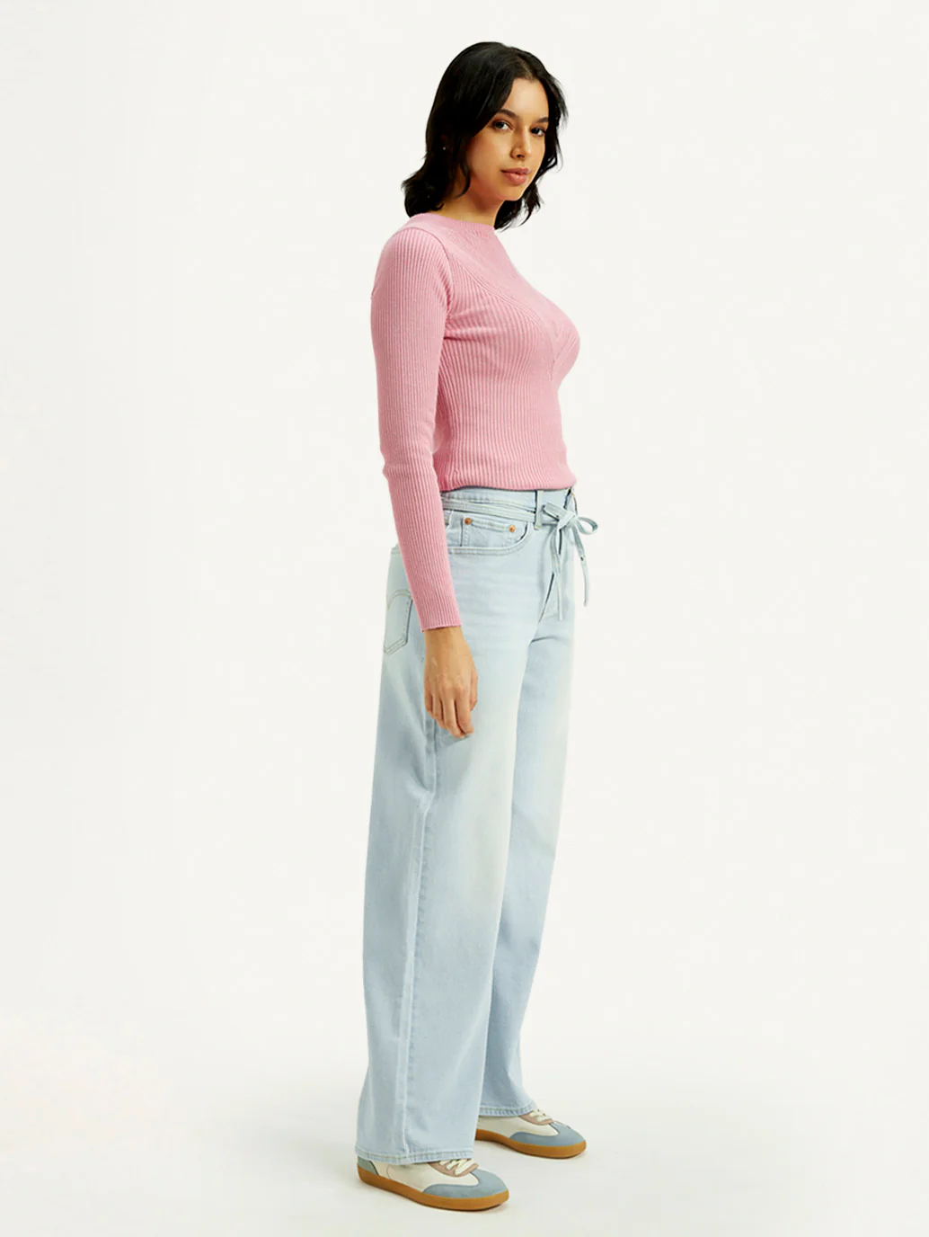 Women's Light Indigo XL Straight Fit Mid Rise Jeans - Image 8